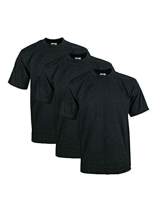 Pro Club Men's 3-Pack Heavyweight Cotton Short Sleeve Crew Neck T-Shirt