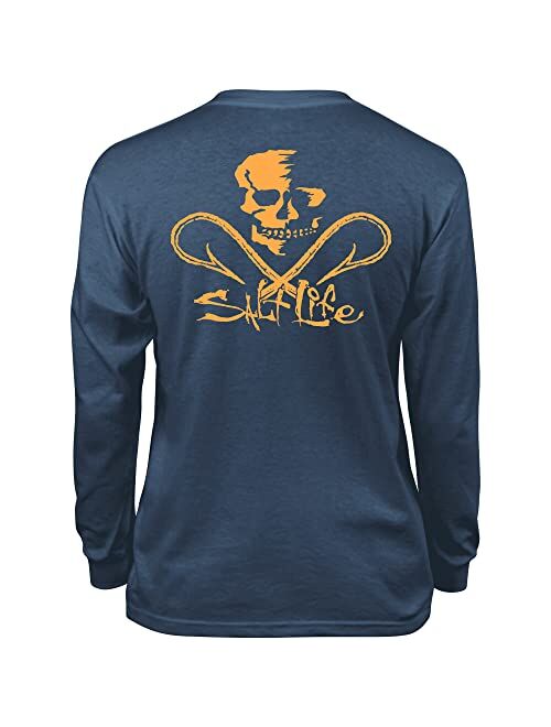 Salt Life Boys' Skull and Hooks Youth Long Sleeve Classic Fit Shirt