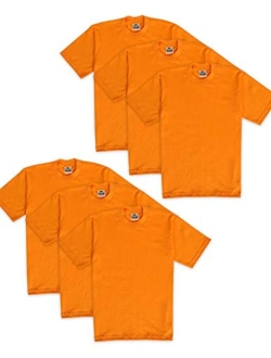 Men's 6-Pack Heavyweight Cotton Short Sleeve Crew Neck T-Shirt