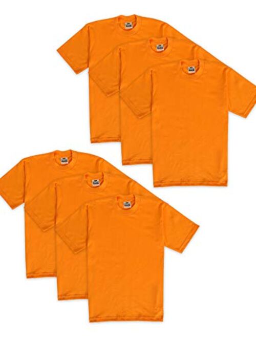 Pro Club Men's 6-Pack Heavyweight Cotton Short Sleeve Crew Neck T-Shirt