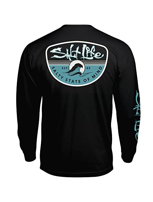 Salt Life Men's Morning Wave Long Sleeve Crew Neck Tee