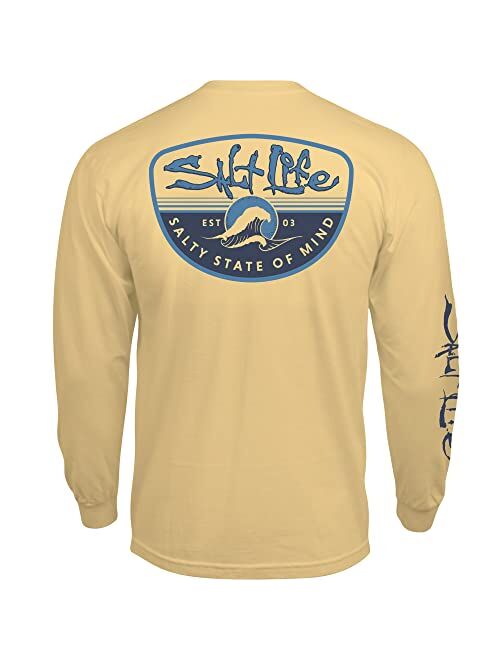 Salt Life Men's Morning Wave Long Sleeve Crew Neck Tee