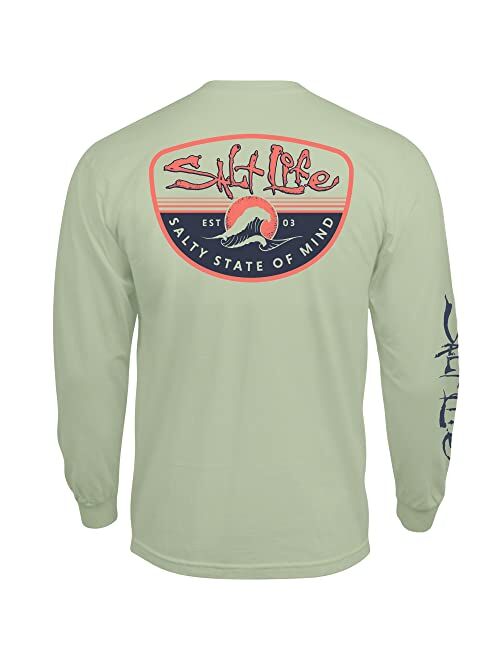 Salt Life Men's Morning Wave Long Sleeve Crew Neck Tee