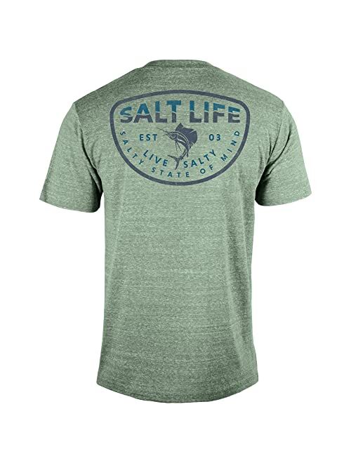 Salt Life Men's Wavin Short Sleeve Crew Neck Comfort Triblend Tee