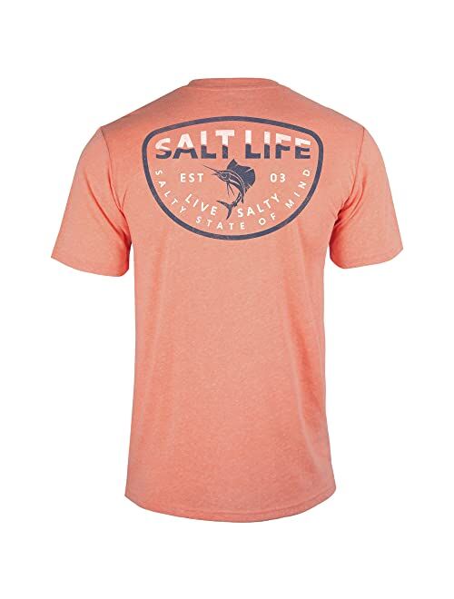 Salt Life Men's Wavin Short Sleeve Crew Neck Comfort Triblend Tee