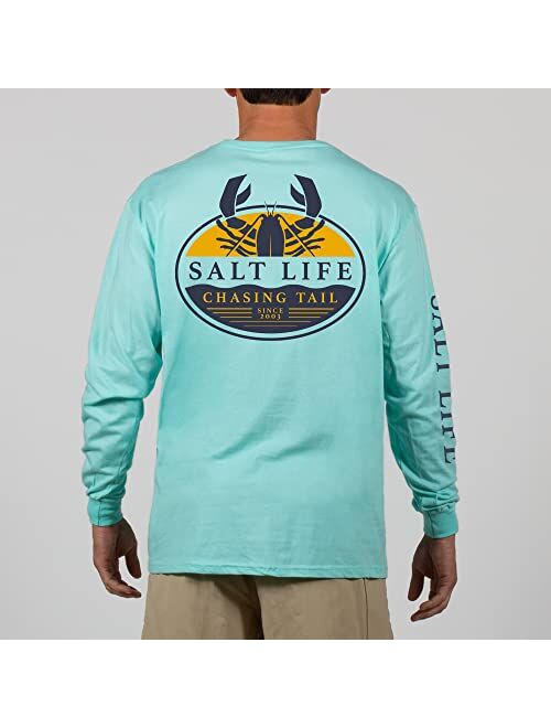 Salt Life Men's Lobster Tailin Long Sleeve Crew Neck Tee