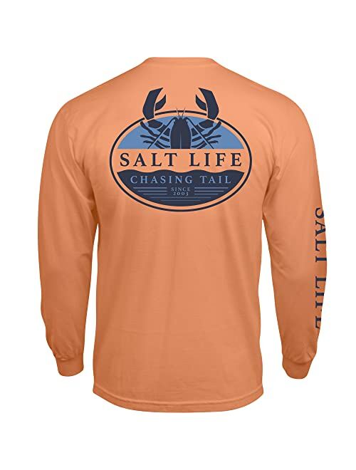 Salt Life Men's Lobster Tailin Long Sleeve Crew Neck Tee