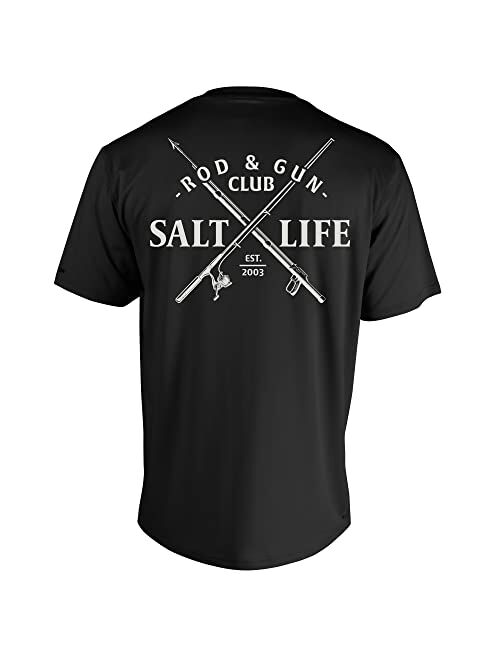 Salt Life Men's Rod and Gun Club Short Sleeve Lightweight Nanotex Performance Shirt