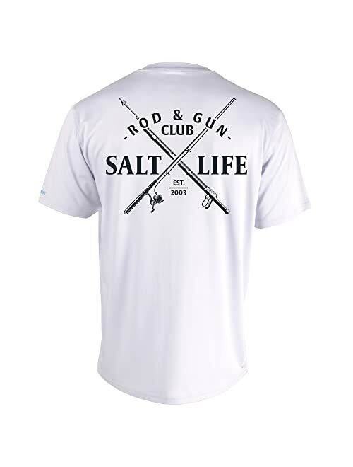 Salt Life Men's Rod and Gun Club Short Sleeve Lightweight Nanotex Performance Shirt