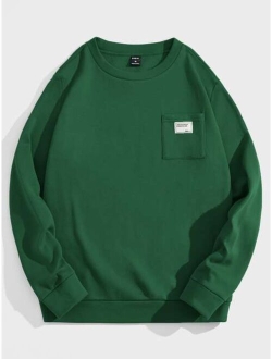 Men Patch Detail Sweatshirt