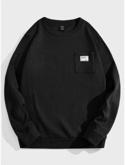 Men Patch Detail Sweatshirt