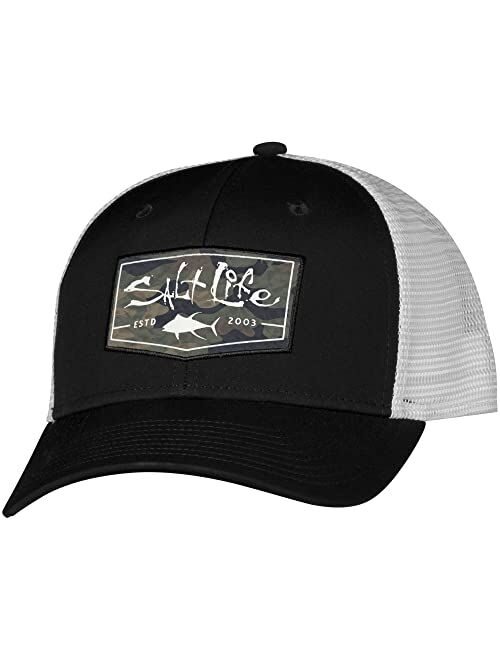 Salt Life Men's Aqua Badge Hat