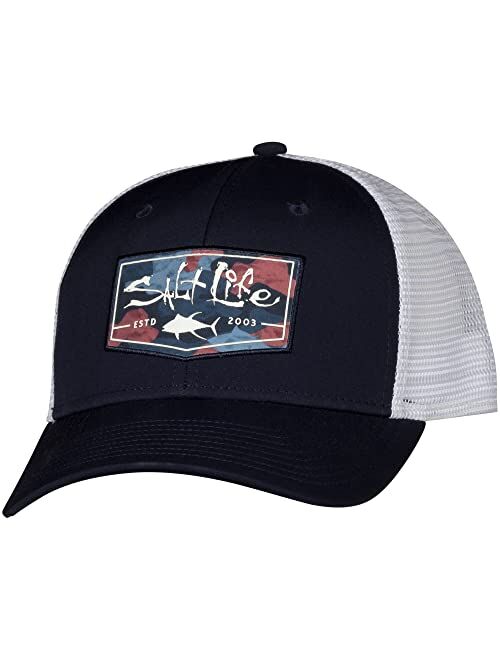 Salt Life Men's Aqua Badge Hat