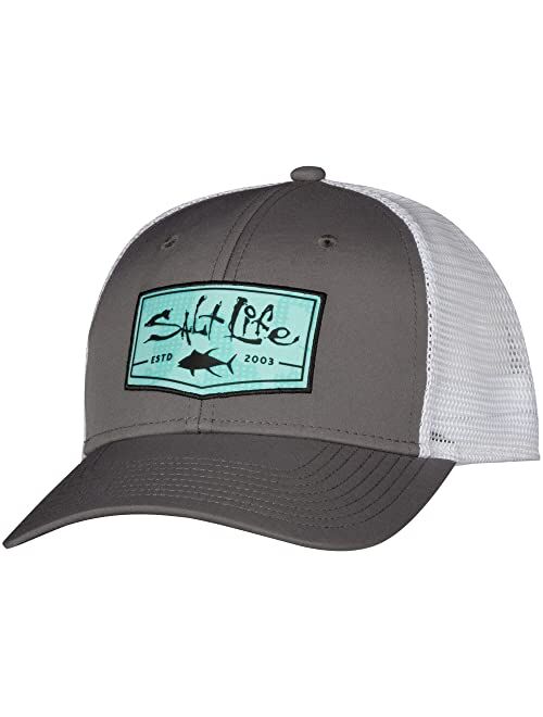 Salt Life Men's Aqua Badge Hat