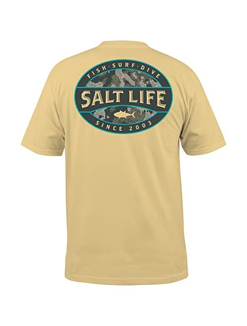 Salt Life Men's Atlas Badge Short Sleeve Crew Neck Tee