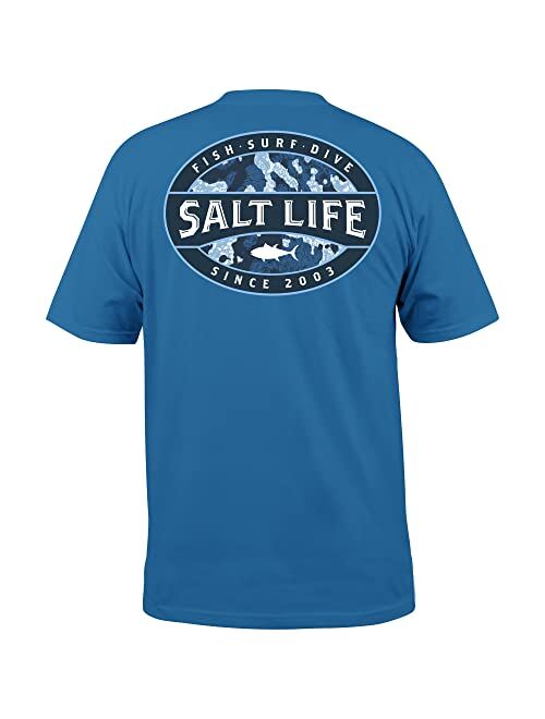 Salt Life Men's Atlas Badge Short Sleeve Crew Neck Tee