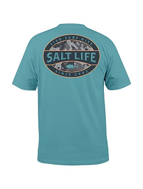 Salt Life Men's Atlas Badge Short Sleeve Crew Neck Tee