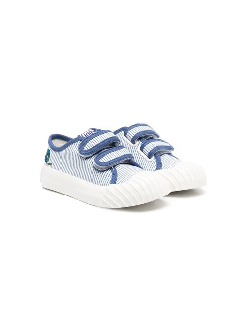 Kenzo Kids Poppy embroidered stripe trainers