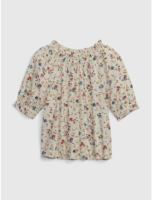 Gap Kids Swiss Dot Smocked Top