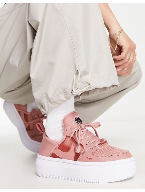 Nike Court Vision Alta platform sneakers in rust pink