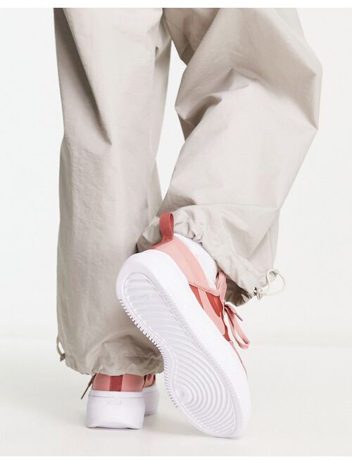 Nike Court Vision Alta platform sneakers in rust pink