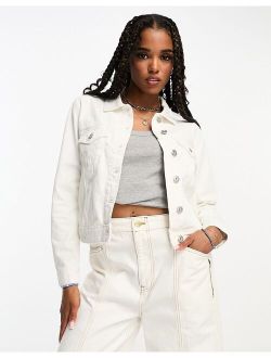 denim jacket in white