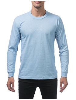 Men's Heavyweight Cotton Long Sleeve Crew Neck T-Shirt