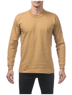 Men's Heavyweight Cotton Long Sleeve Crew Neck T-Shirt