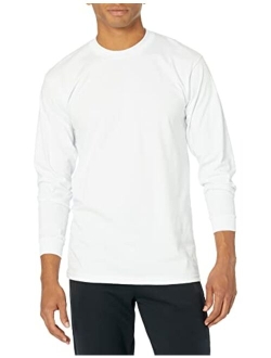 Men's Heavyweight Cotton Long Sleeve Crew Neck T-Shirt