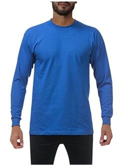 Men's Heavyweight Cotton Long Sleeve Crew Neck T-Shirt