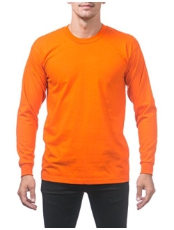 Men's Heavyweight Cotton Long Sleeve Crew Neck T-Shirt