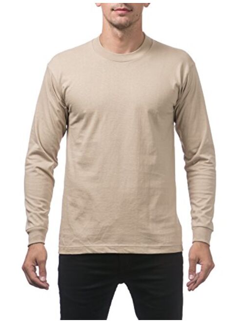 Pro Club Men's Heavyweight Cotton Long Sleeve Crew Neck T-Shirt