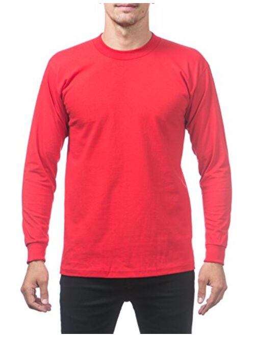 Pro Club Men's Heavyweight Cotton Long Sleeve Crew Neck T-Shirt