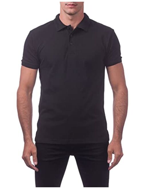 Pro Club Men's Pique Polo Cotton Short Sleeve Shirt