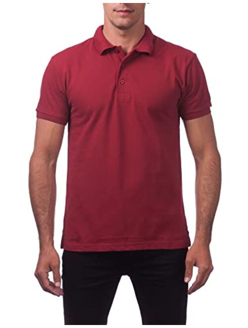 Pro Club Men's Pique Polo Cotton Short Sleeve Shirt