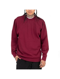 Men's Plain Blank Crew Neck Fleece Pullover Sweater (9oz)