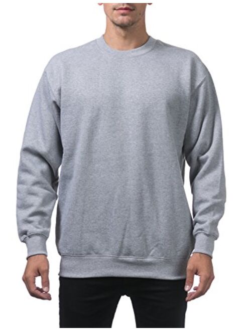 Pro Club Men's Plain Blank Crew Neck Fleece Pullover Sweater (9oz)