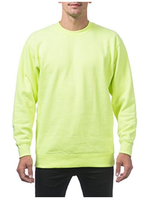 Pro Club Men's Plain Blank Crew Neck Fleece Pullover Sweater (9oz)