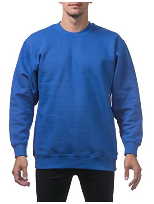 Pro Club Men's Plain Blank Crew Neck Fleece Pullover Sweater (9oz)