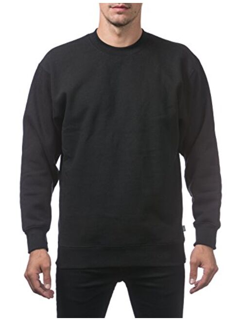 Pro Club Men's Plain Blank Crew Neck Fleece Pullover Sweater (9oz)