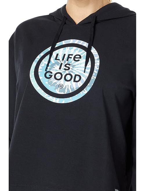Life is Good Tie-Dye Coin Crusher-Flex Boxy Hoodie
