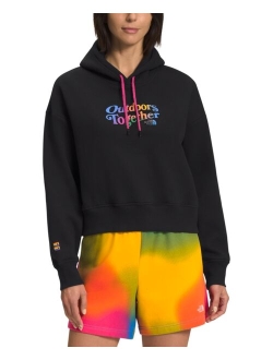 Women's Rainbow Logo Drawstring Hoodie