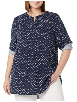 Women's Long-Sleeve Woven Blouse