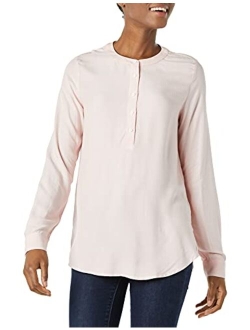 Women's Long-Sleeve Woven Blouse