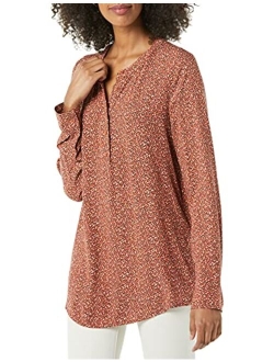 Women's Long-Sleeve Woven Blouse