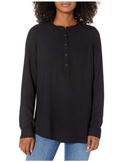 Women's Long-Sleeve Woven Blouse