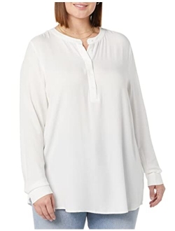 Women's Long-Sleeve Woven Blouse