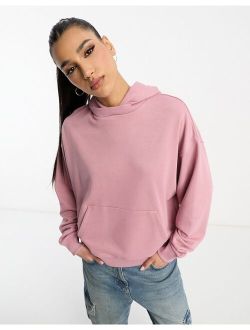 oversized hoodie sweatshirt hybrid in vintage pink