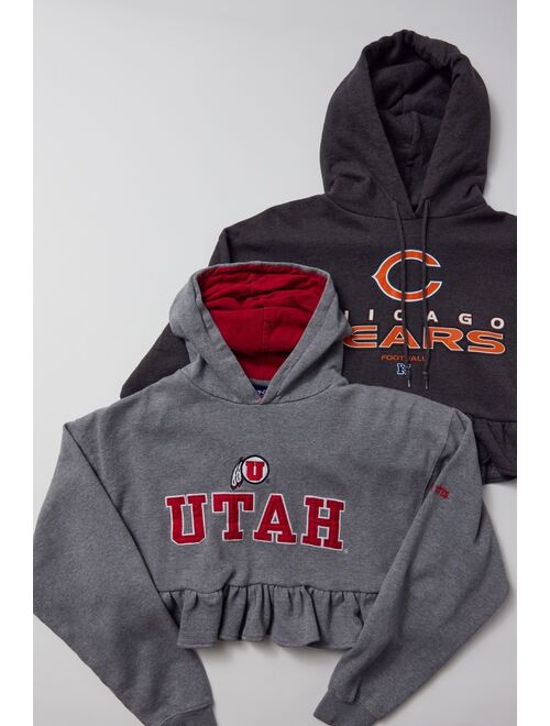 Urban Renewal Remade Collegiate Peplum Hoodie Sweatshirt