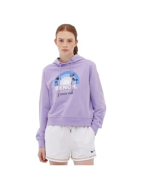 Bench DNA Womens French Terry Cropped Graphic Hoodie